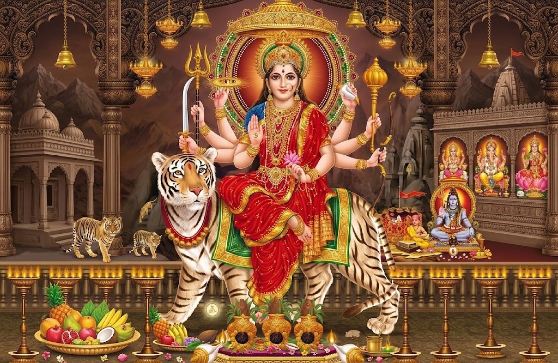 दशैंको तेस्रो दिन आज चन्द्रघण्टा देवीको पूजा-आराधना गरिँदै 